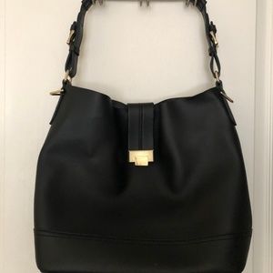 Topshop Large Black Shoulder Bag